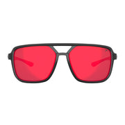 Tifosi Salto Sunglasses Blackout with Smoke Red Mirror Lens
