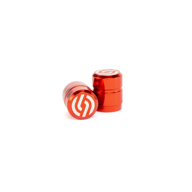 Salt CNC valve caps, pair, Red
