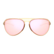 Tifosi Selca Sunglasses Crystal Brown with Pink Mirror Lens
