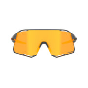 Tifosi Rail Race Sunglasses Satin Vapor with Clarion Orange and Clear Lens
