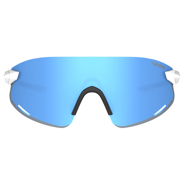 Tifosi Vogel XC Sunglasses Satin Clear with Sky Blue Mirror Lens
