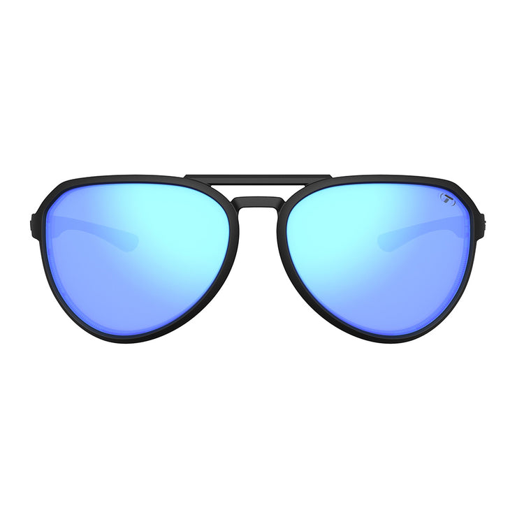 Tifosi Selca Sunglasses BlackOut with Sky Blue Mirror Polarized Lens
