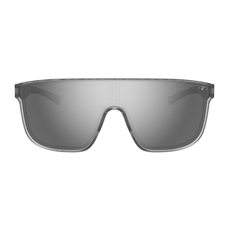 Tifosi Sanctum XL Sunglasses Satin Clear with Silver Mirror Lens
