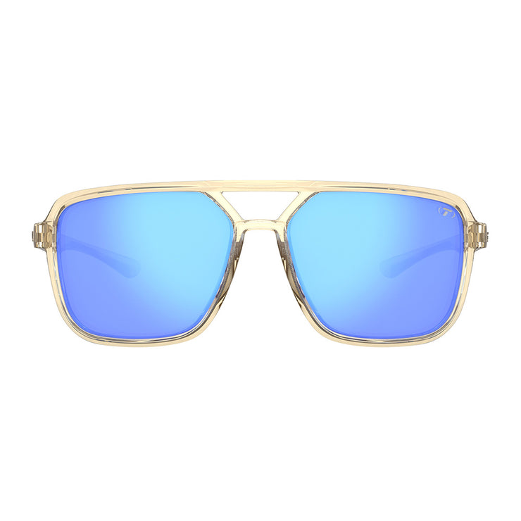 Tifosi Salto Sunglasses Golden Ray with Sky Blue Mirror Lens
