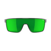 Tifosi Sanctum Sunglasses Crystal Smoke with Green Mirror Polarized Lens
