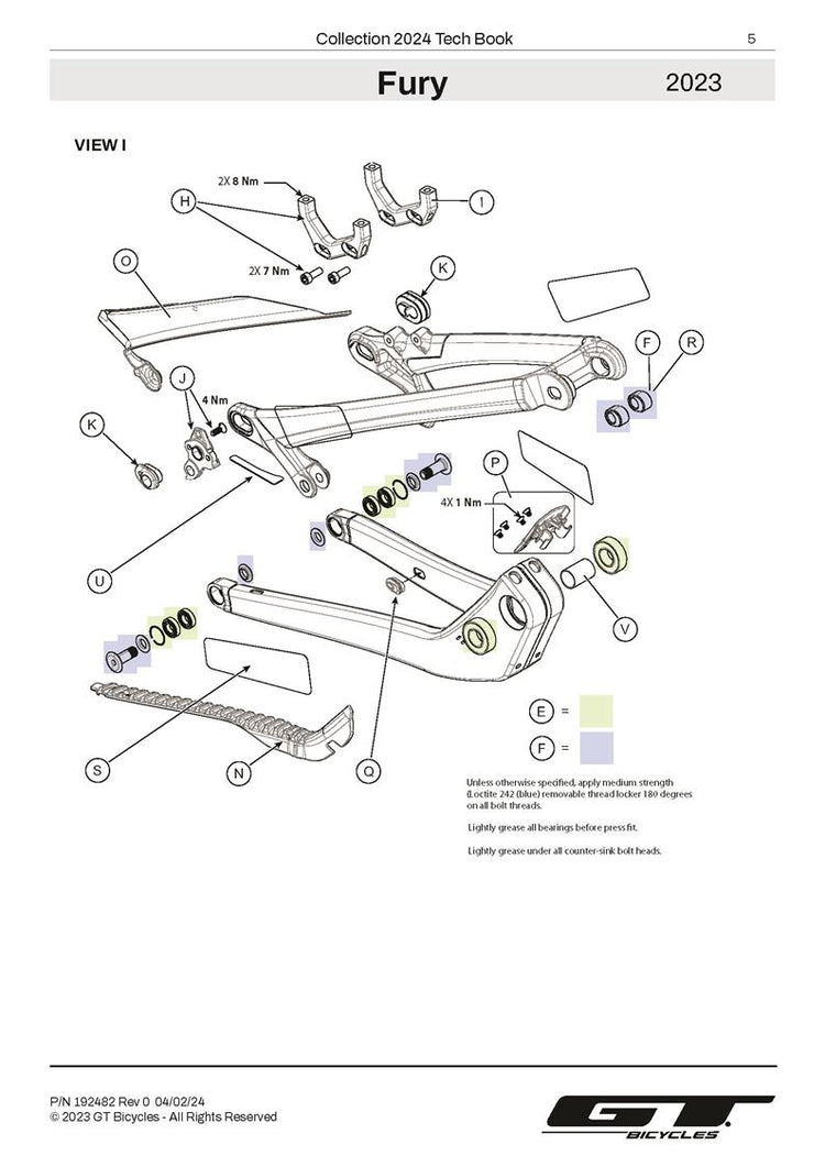 GT Fury 2023 Frame Parts – Cycling Tom Bike Shop